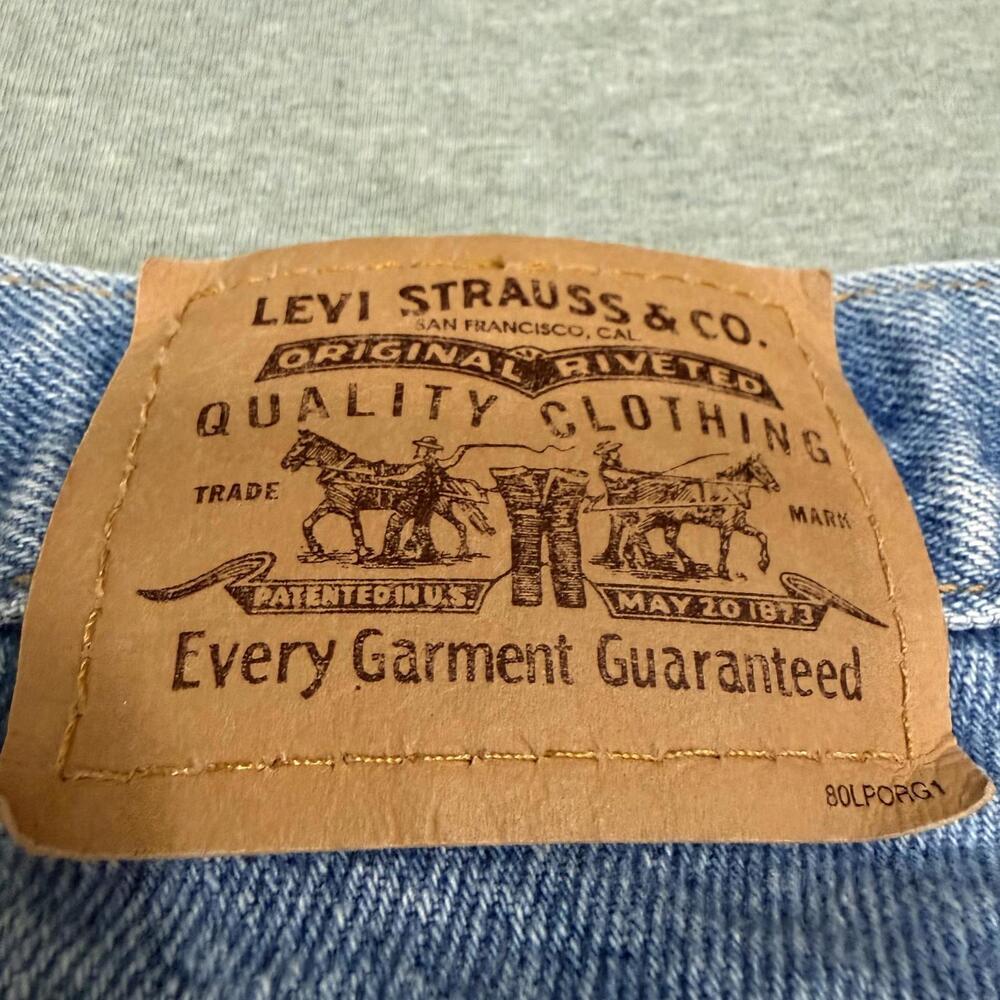 Vintage Levis 506 Jeans Mens 42x34 Blue 90s Orange Tab Faded Washed Out Straight - Picture 7 of 9